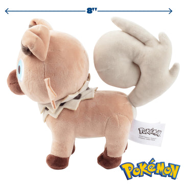 Pokémon 8" Rockruff Plush - Officially Licensed - Generation 7 Sun and Moon Figure - Authentic Soft Stuffed Animal Dog Toy - Gift for Kids, Boys