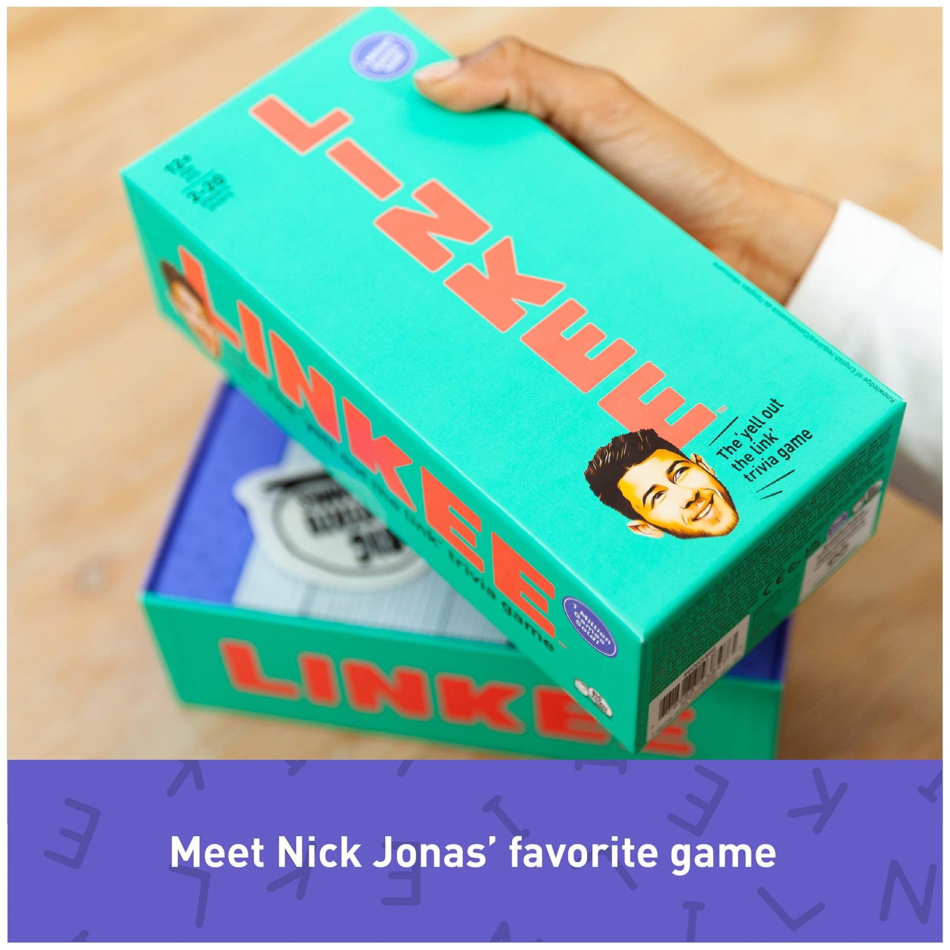 Linkee: Nick Jonas Edition: Family Quiz Board Game for Adults and Teens, Perfect For Family Game Night