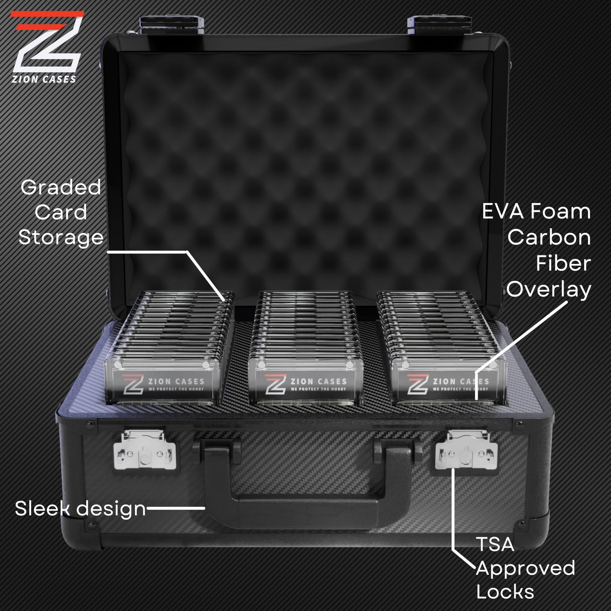 Zion Cases Slab Case X Color Rush Graded Card Case; The Original Slab Case for Graded Cards; Fits PSA, BGS, HGA, and CSG Graded Trading Card Slabs
