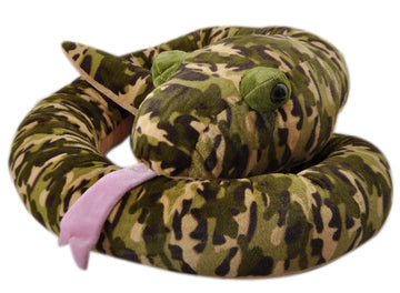 The Petting Zoo Camo Green Snake Stuffed Animal Plushie, Gifts for Kids, Wild Onez Snake Animals, Snake Plush Toy 54 Inches