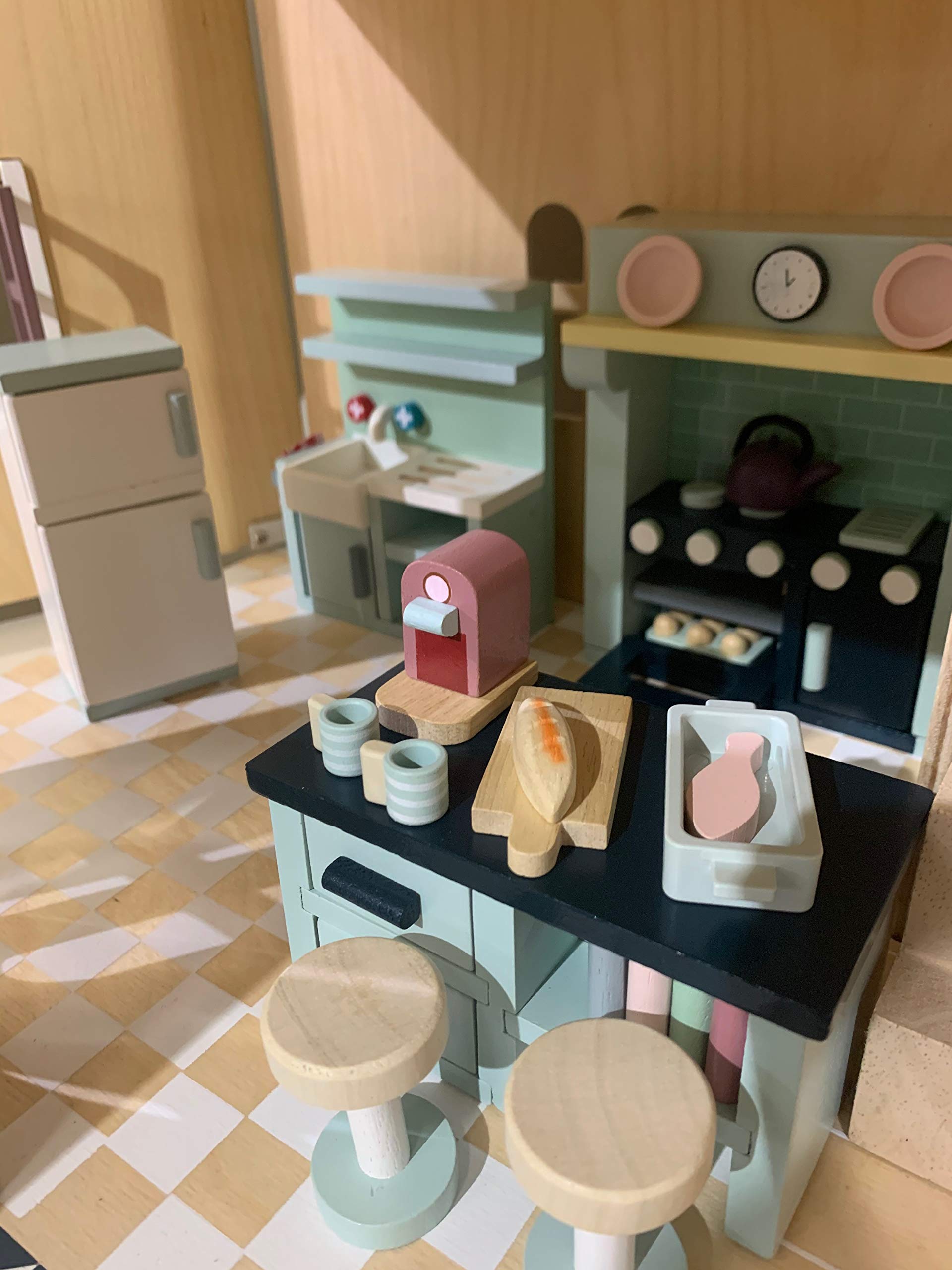 Tender Leaf Toys - Dovetail Dollhouse Accessories - Detailed Ultra Stylish Wooden Furniture Sets and Room Decor - Encourage Creative and Imaginative