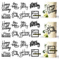 24 PCS Black Happy Birthday Cake Toppers Mirror Acrylic Side Cake Decorations 8 Styles