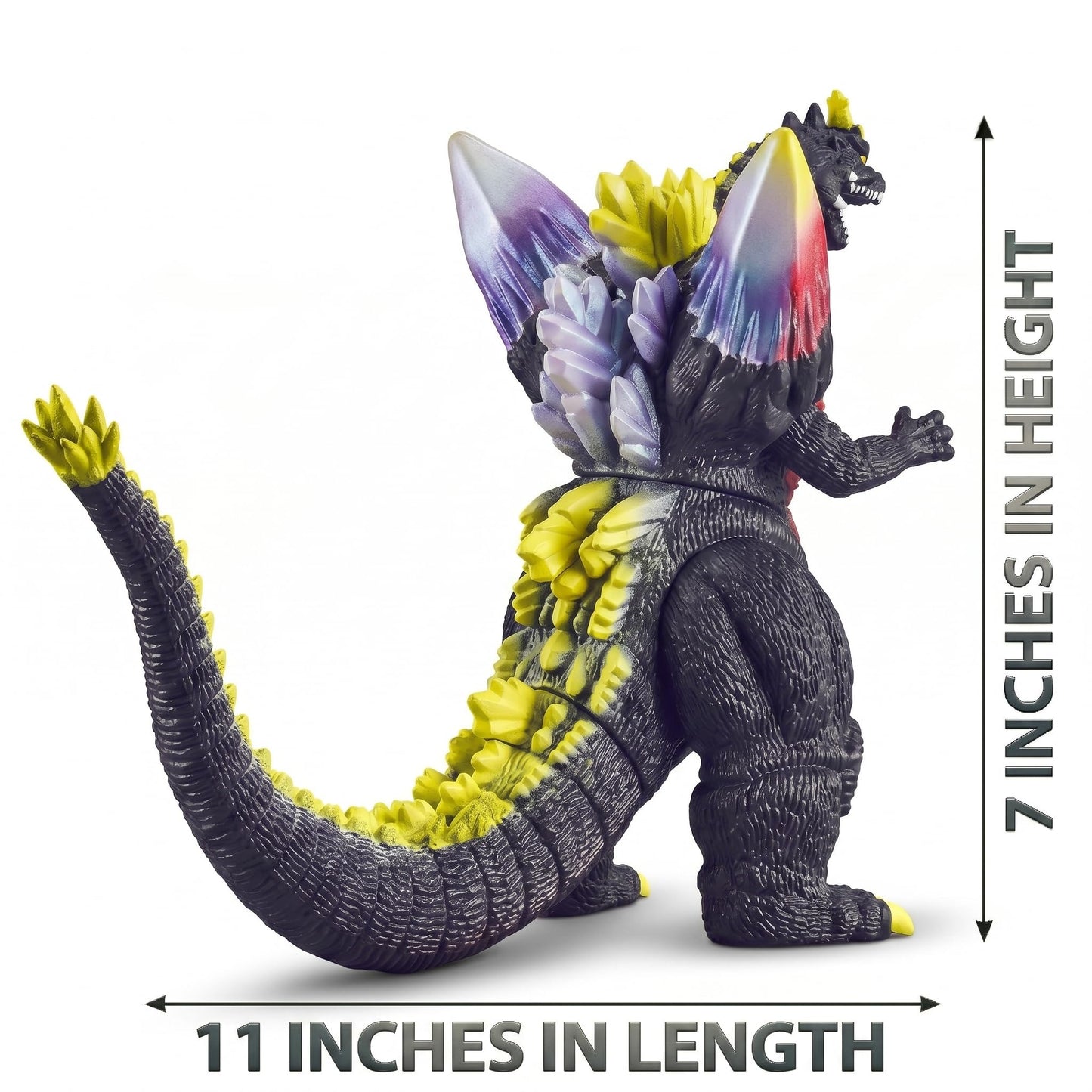 JAYKENIXO Space Monster Action Figure 7 Inch - Crystal Dragon Kaiju Style Toy, Large Sci-Fi Beast Figure, Detailed Collectible for Kids & Adults