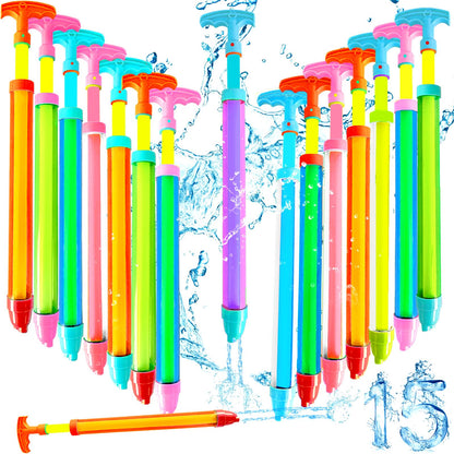 15pcs Water Shooter Blaster Squirt Guns Toys,Shoot Up to 35 Feet,16.5inch Water Spray Gun for Kids,Adults Summer Water Fighting,Swimming Pool,Beach