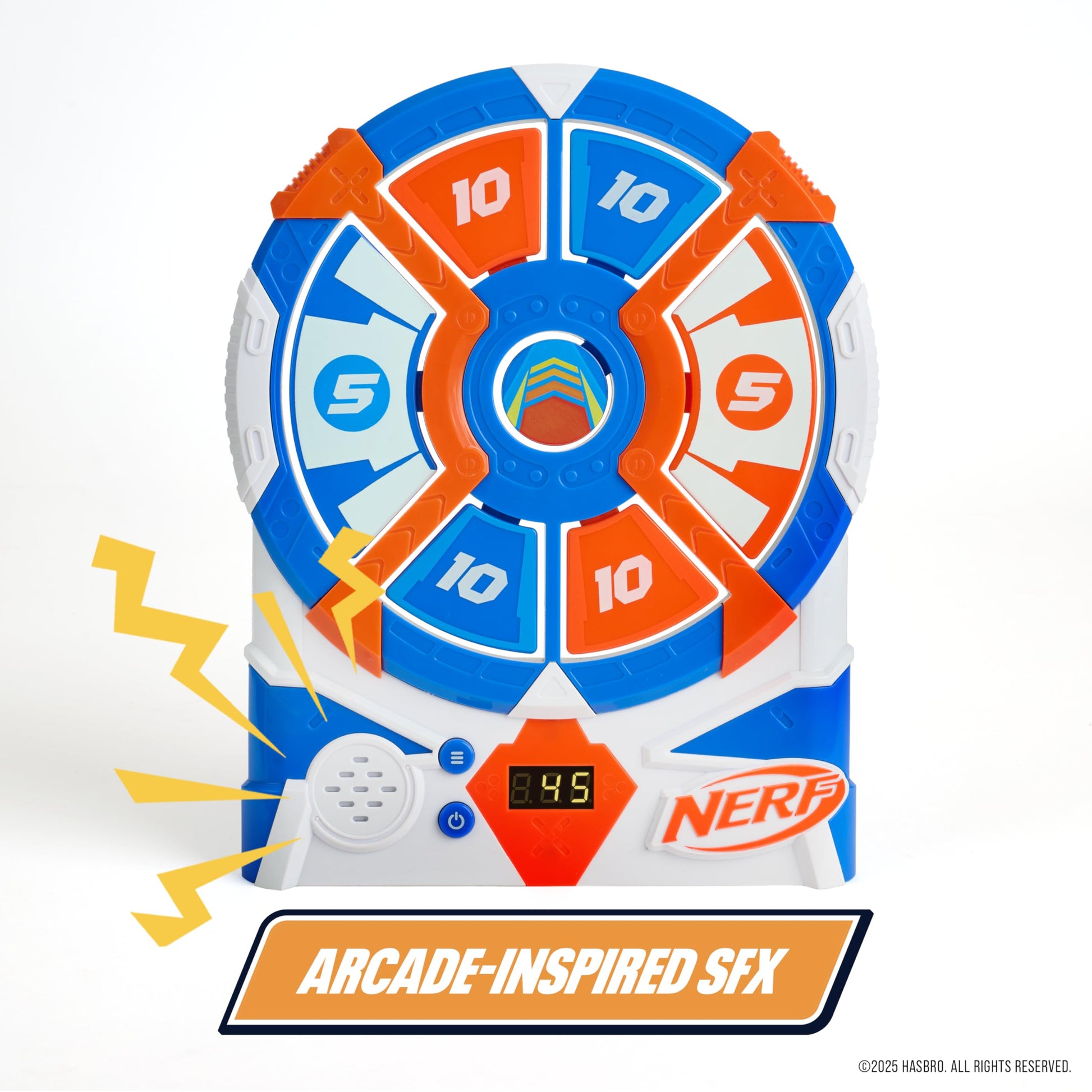 NERF Strike 'N Score Digital Target Game - Arcade-Style Foam Dart Blaster Game with Reactive Targets, Score Display & 4 Modes