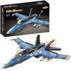 Apostrophe Games F/A-18 Hornet Fighter Jet Building Block Set - 772 Pcs - F-18 Air Force Jet Building Block Plane Toy for Kids Older Than 10
