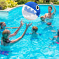 GODR7OY 16" Large Beach Ball, Clear Shark Inflatable Beach Balls Beach Toys for Kids and Adults Birthday Party Supplies, Fun Shark Swimming Pool Balls