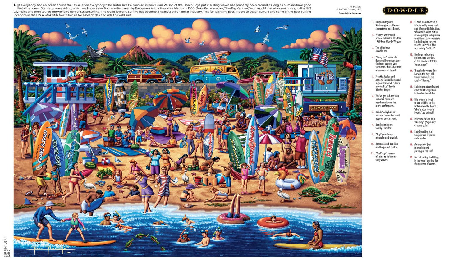 Buffalo Games - Eric Dowdle Surfin' USA - 2000 Piece Puzzle for Adults