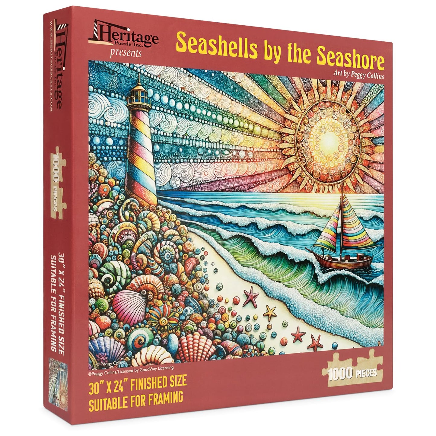 Heritage Puzzle Seashells by the Seashore by Peggy Collins 1000 Pieces