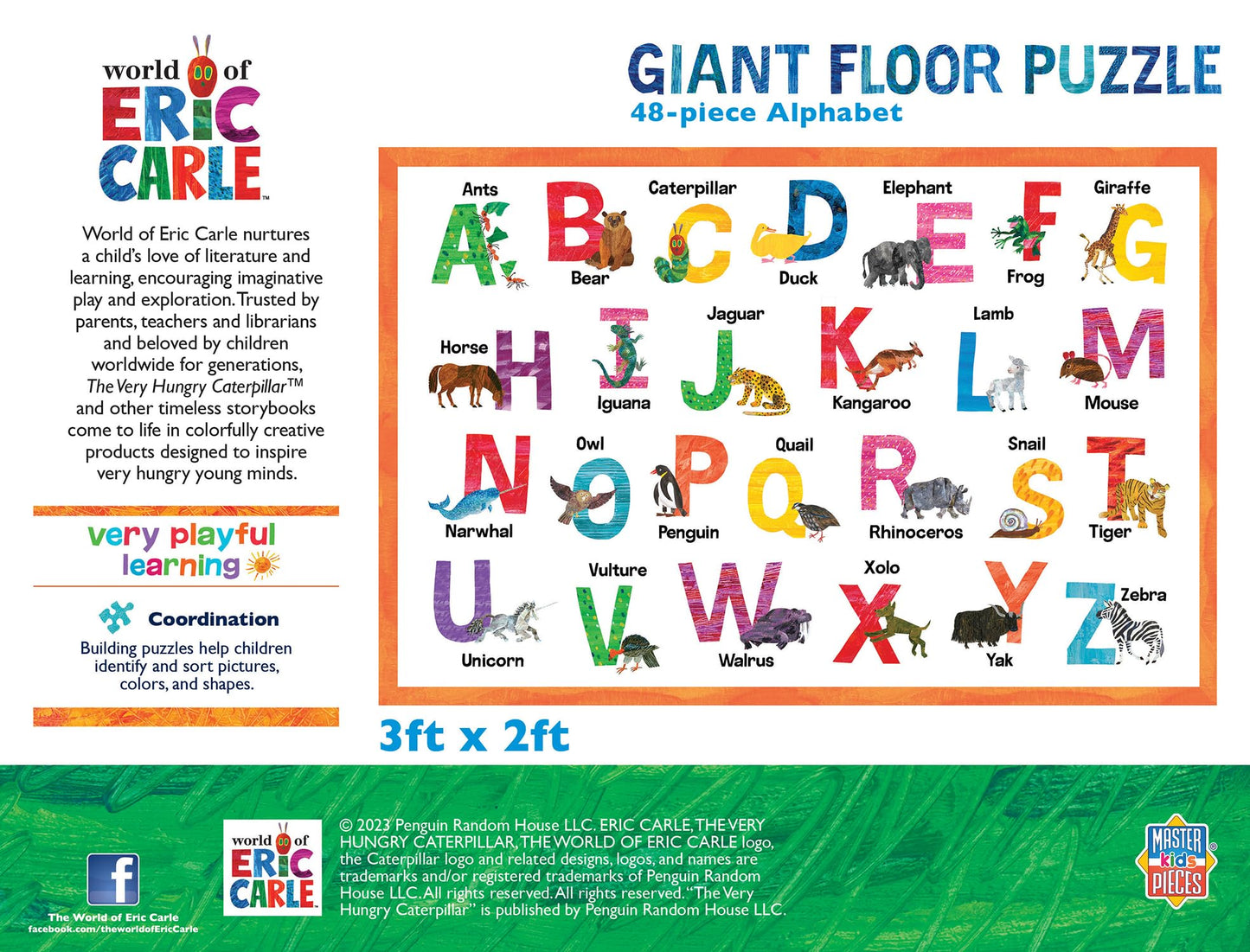 MasterPieces World of Eric Carle - Alphabet 48 Piece Floor Puzzle