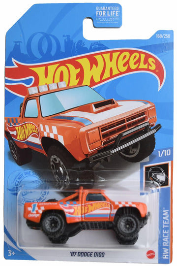 Hot Wheels '87 Dodge D100, HW Race Team 1/10 [Orange] 168/250