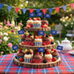 100 Pack America 250 Merchandise Toothpick Flags - Eco-Friendly USA 250th Anniversary Party Supplies & Cupcake Toppers - 1776-2026 Patriotic Mini Food