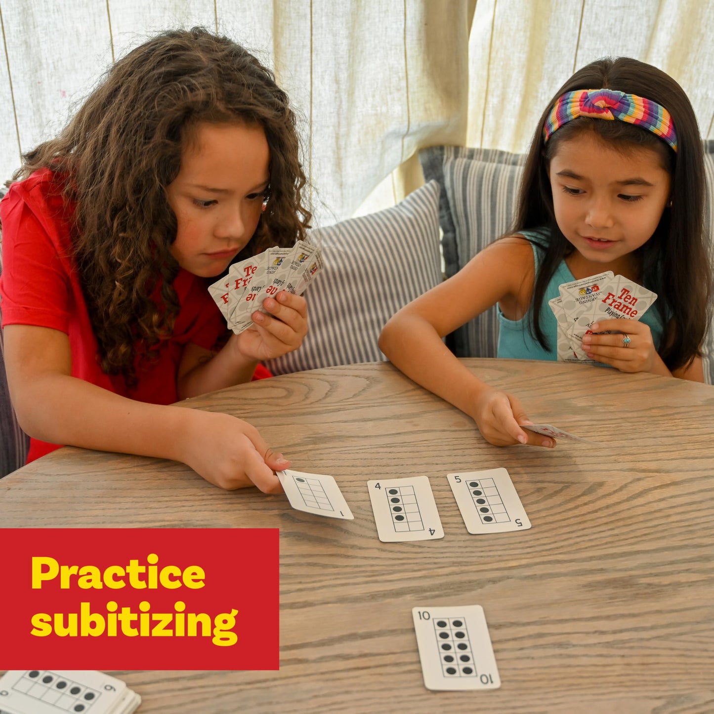 LEARNING ADVANTAGE Ten Frame Playing Cards, Set of 44