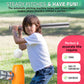 YESMARKS Kids Auto Baseball Pitching Machine Outdoor Toy Set - Training Equipment & Batting Practice Toys for Youth, Includes 10 Baseballs, Baseball
