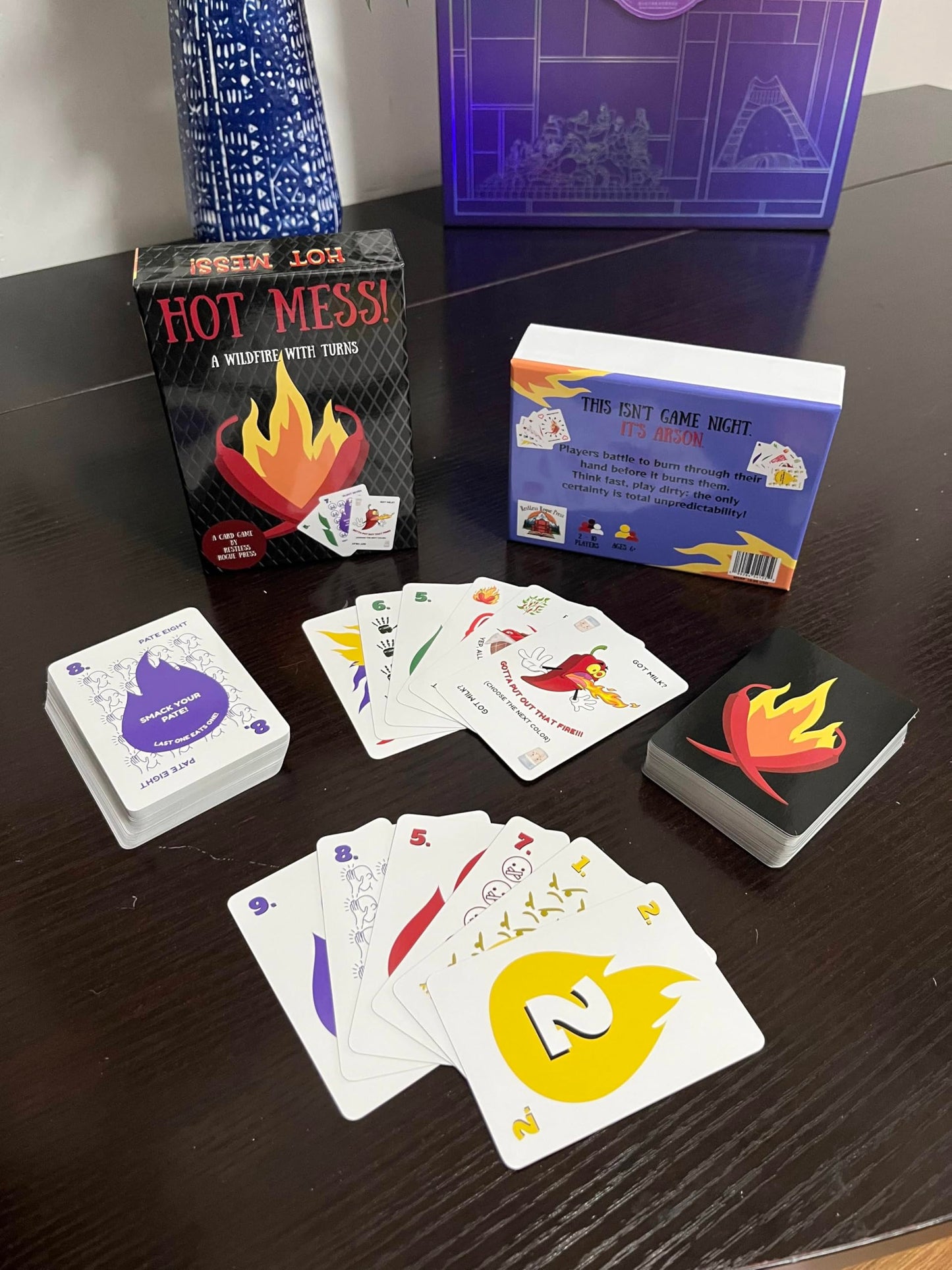 Restless Rogue Press HOT Mess Card Game - Fast-Paced Card Shedding Game for 2-10 Players, Ages 6+, Family Game Night Fun