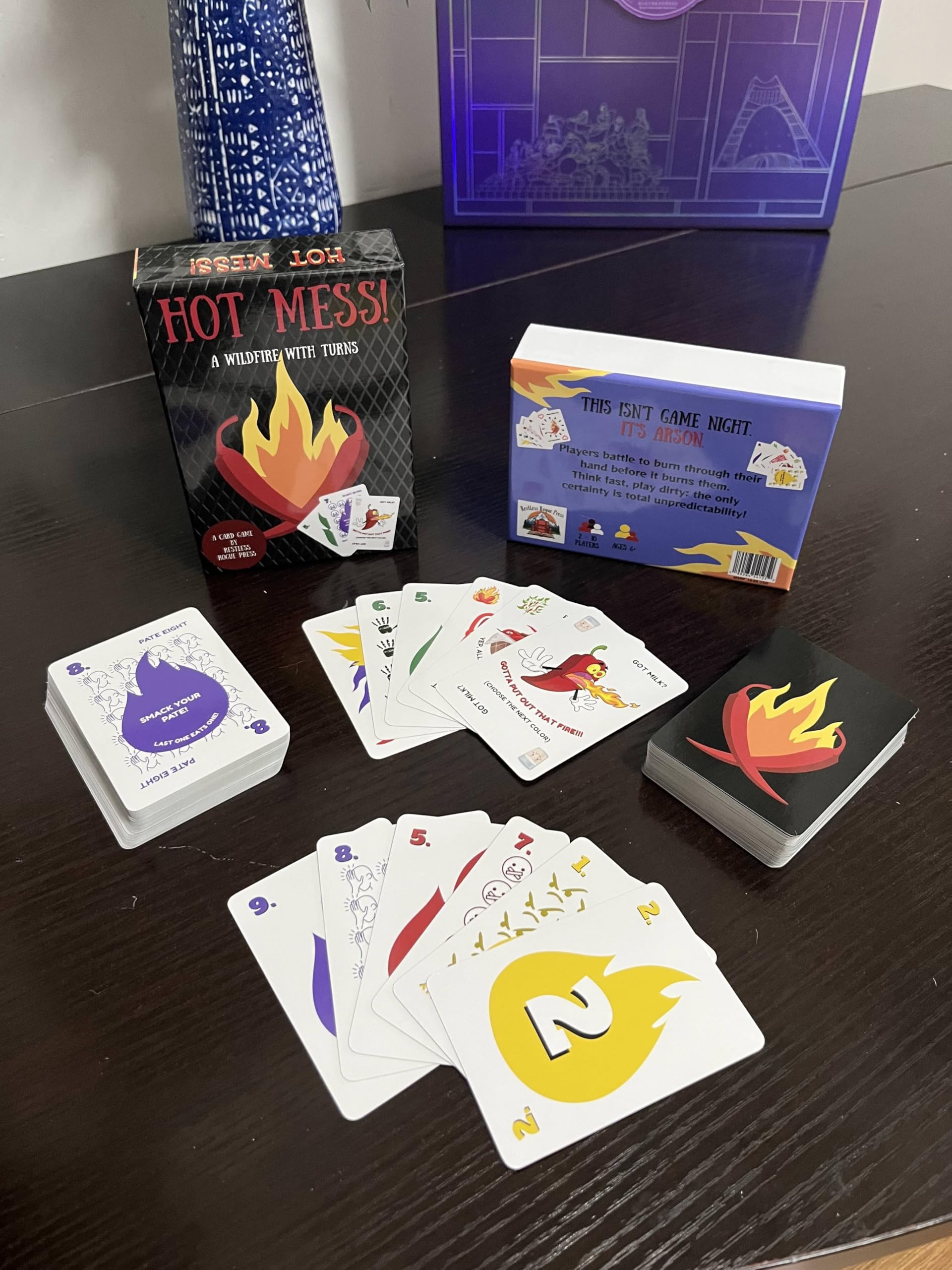 Restless Rogue Press HOT Mess Card Game - Fast-Paced Card Shedding Game for 2-10 Players, Ages 6+, Family Game Night Fun