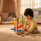 Wooden Car Ramp Race Track for Toddlers 1-3 - Montessori Toys for 1 2 3 Year Old Boy, Toddler Toys for 2 Year Old Boy and Girl, 4 Cars, Fine Motor
