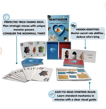 Cunning. Ruthless. -Secret Role Strategy Card Games for Teens & Adults | Fun bluffing,3-8 Players,Ages 14 + |15-30 mins | A dark twist on Hearts |