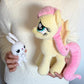 My Little Pony - Fluttershy with Angel Bunny Deluxe Plush Toy - Officially Licensed Product, Soft and Cuddly Collectible for Fans and Collectors