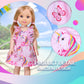 ARTST 14-Inch-Girl-Doll-Travel-Suitcase-Play-Set Doll- Clothes- Accessories Including Luggage Cute Backpack 2 Sets of Clothes- Shoes Camera Computer