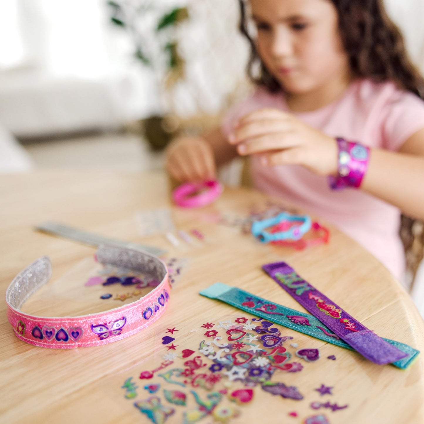 Melissa & Doug Design-Your-Own Jewelry-Making Kits - Bangles, Headbands, and Bracelets DIY Jewelry, Decorate with Stickers, Bracelet and Headband