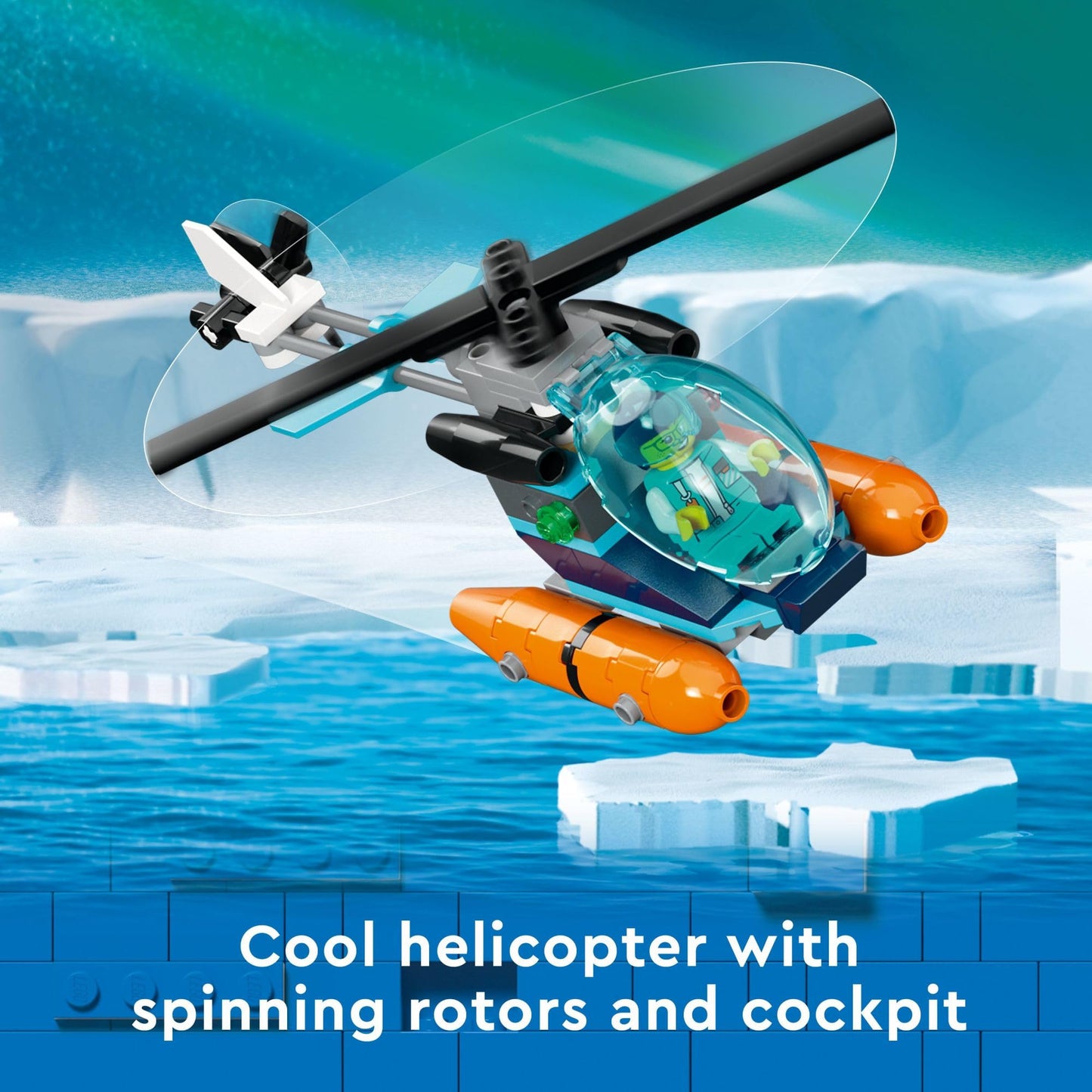 LEGO City Arctic Explorer Ship 60368 Building Toy Set, Fun Toy Gift for 7 Year Old Boys and Girls, with a Floatable Boat, Helicopter, Dinghy, ROV Sub