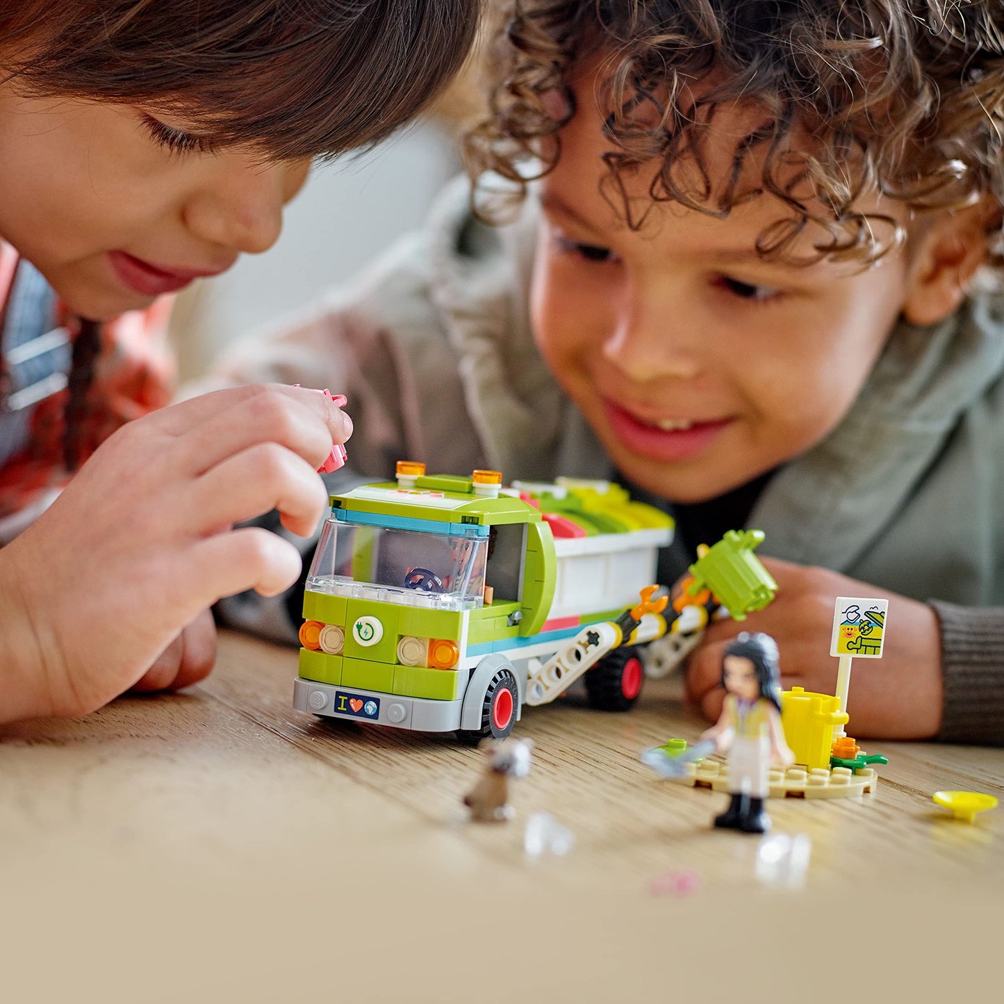 LEGO Friends Recycling Truck Toy 41712 - Set Includes Garbage Sorting Bins, Emma and River Mini Dolls, Educational Learning Toys for Kids 6+ Years