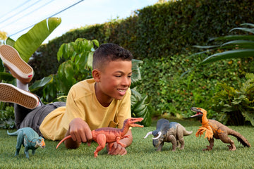 Mattel Jurassic World Rebirth Wild Roar Dinosaur Toy, Posable Ankylosaurus Figure, Tail Controlled Head Butt & Multi Attack & Sound, Digital Play