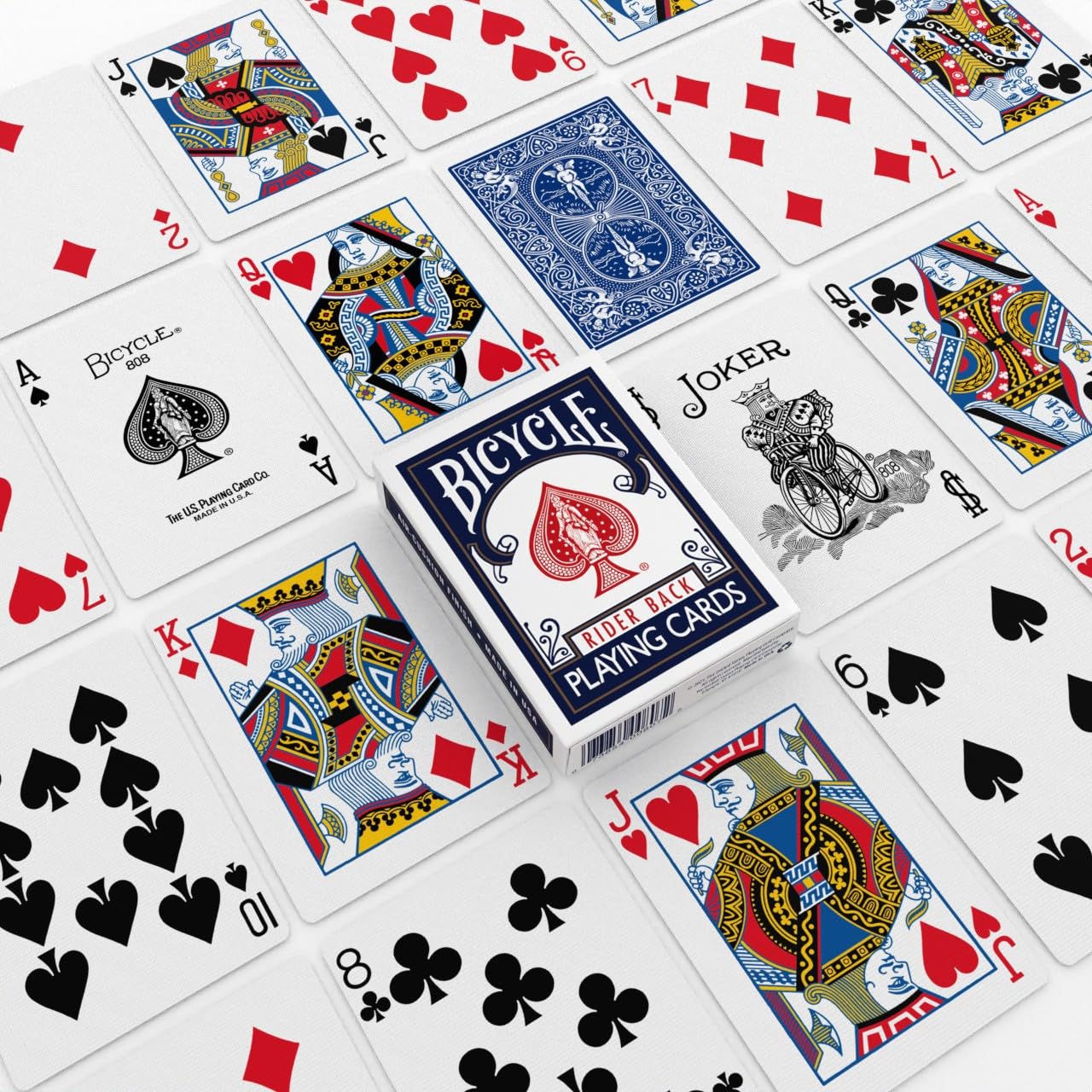 Bicycle Rider Back Playing Cards, Standard Poker Size Deck of Cards, Red & Blue (2 Pack), Classic Cards for Poker, Blackjack, Family Game Night & Card