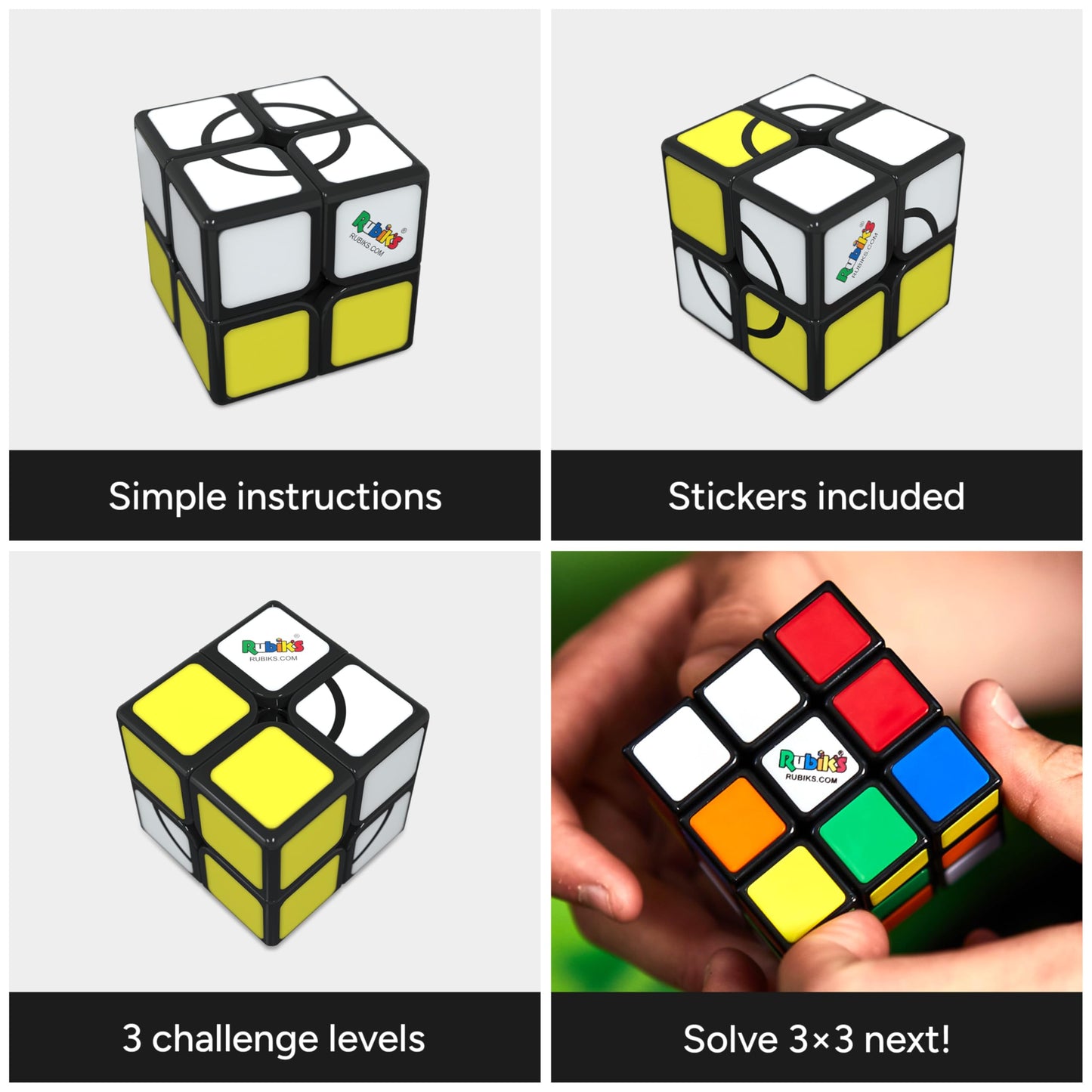 Rubik's Cube 2x2 Apprentice Puzzle Cube & Brain Teaser Fidget Toy