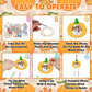 Fennoral 12 Pack Pumpkin Wind Chime Kit for Kids Make You Own Pumpkin Photo Frame Wind Chimes DIY Paint Fall Craft Wooden Ornaments for Art Project