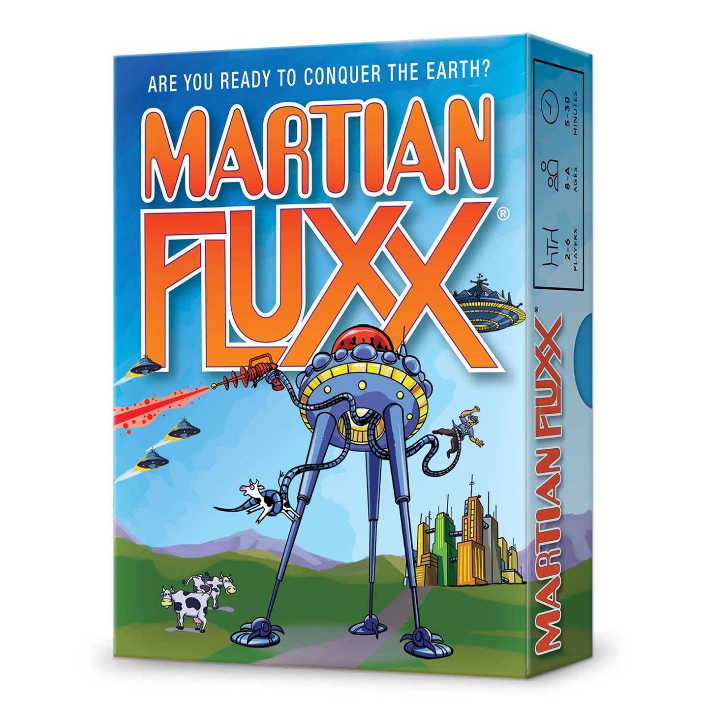 Looney Labs Martian Fluxx Card Game - Alien Invasion, UFOs, & Silly Sci-Fi Fun for 2-6 Players