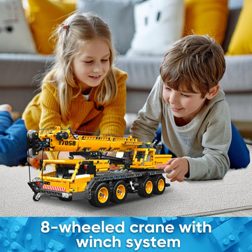Mould King 17058 Crane Building Blocks Kit, 997 Pieces Crane Truck Model to Build, DIY Constration Toy Collectibles/Exhibition for Adult/Kids