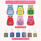 4E's Novelty 24 Pack Classroom Valentine Cards with Tic Tac Toe Keychains Games, Bulk Valentines Day Cards & Gifts for Kids School Valentines