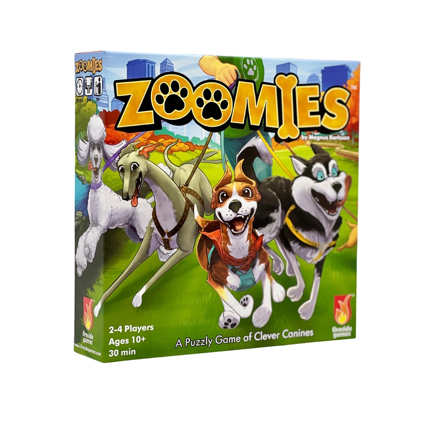 Fireside Games Zoomies - Fast-Paced Dog Walking Family Card Board Game Fun for All Ages Quick Play 2 to 4 Players Ages 10+