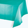 Creative Converting 324789 Plain Teal Lagoon Plastic Tablecloth