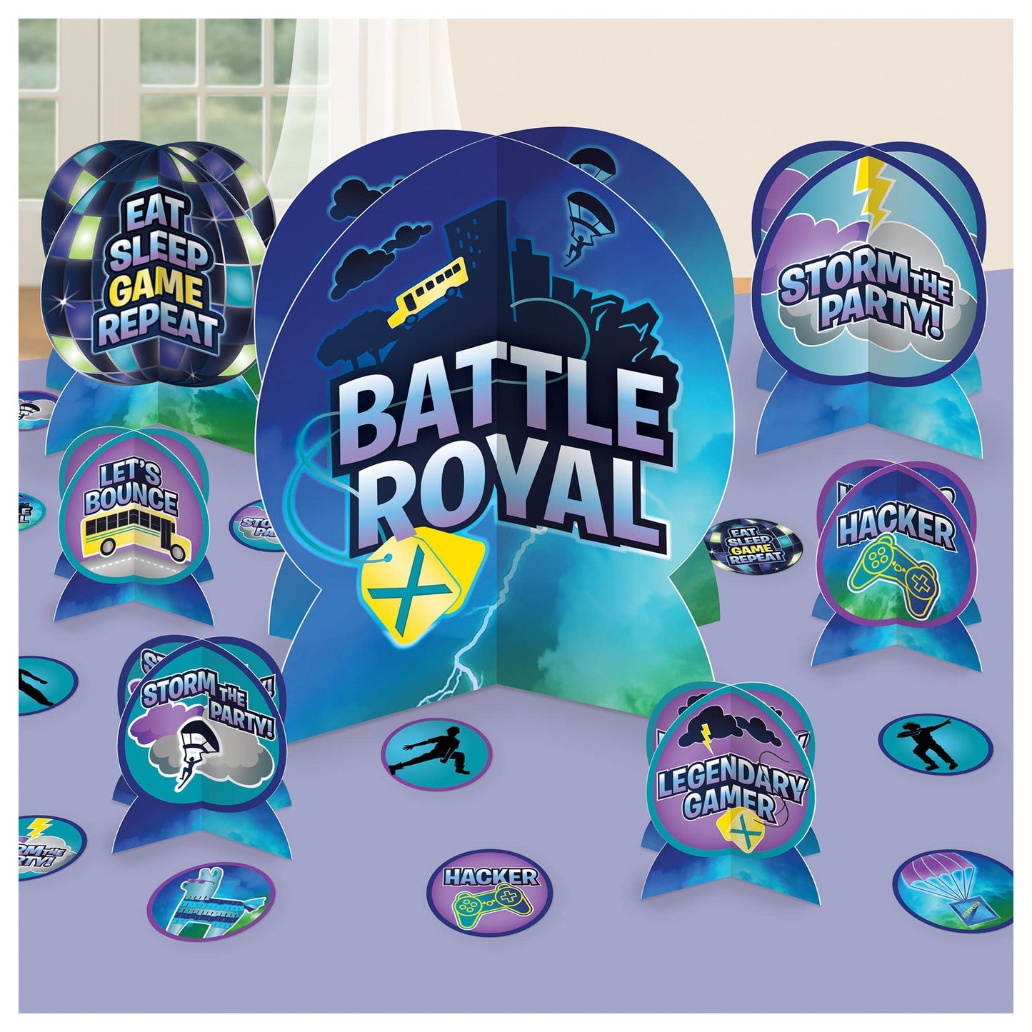Battle Royal Table Centerpiece - Multicolor, 27 Pcs