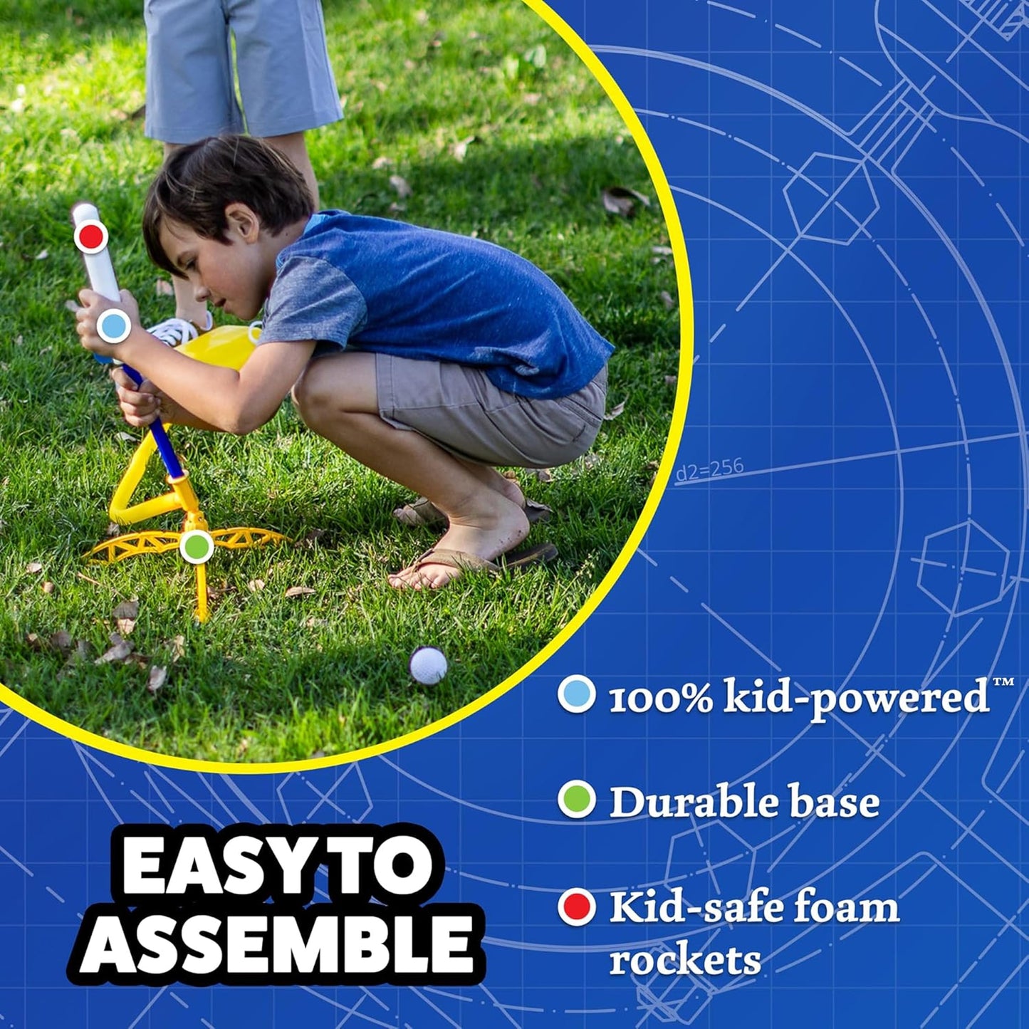 Stomp Rocket Jr Glow Rocket Refills, 6 Rockets - Replacement Glow in The Dark Rockets for Soft Foam Rocket Launcher for Kids - Fun Backyard & Outdoor