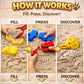 Liberty Imports 25 PCS Large Dinosaur Fossil Sand Molds Kids Beach Toy Set