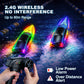 Cirmine RC Boat 2 Pack Remote Control Boats with 7-Mode Colorful LED Lights, 10 Inch RC Boats, 15KM/H High Speed, 2.4GHz Remote, 3 Speed Modes, 4
