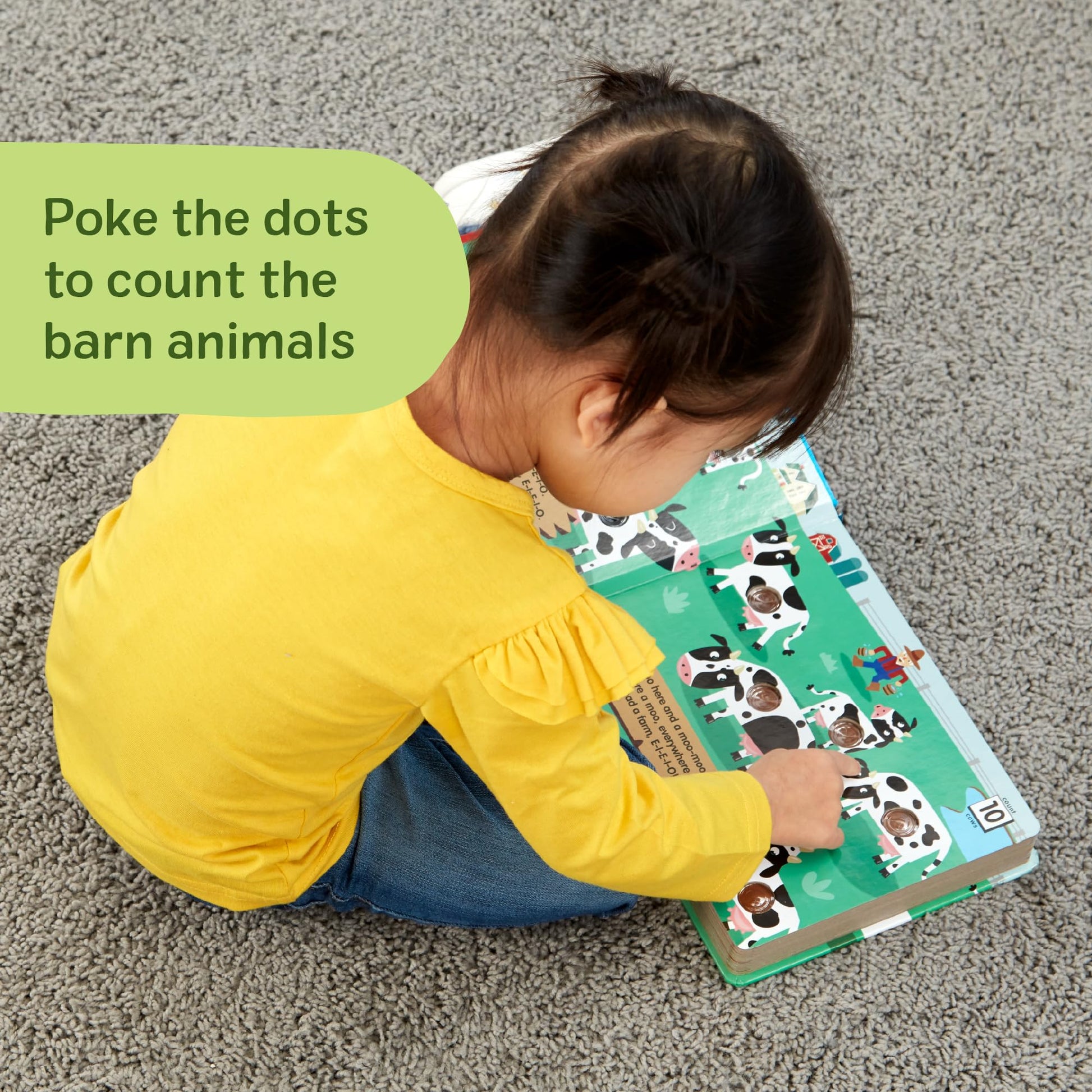 Melissa & Doug Poke-a-Dot! Old MacDonald’s Farm, Interactive Children's Board Book with Buttons to Pop, Educational Sensory Toy for Toddlers &