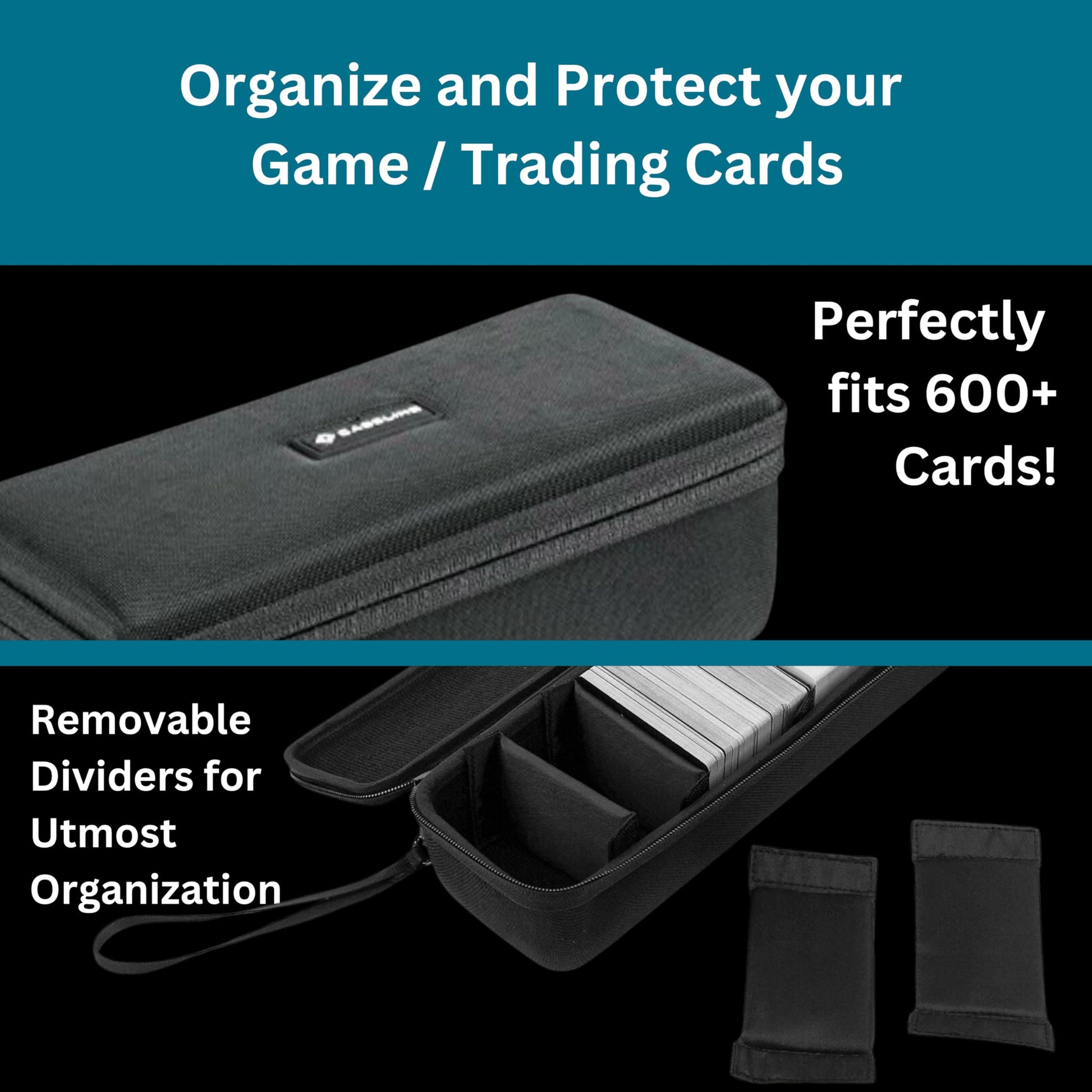 caseling Hard Card Case for 600+ Trading Cards, Collectible Game Holder
