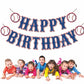 OZCZKZZ Happy Birthday Banner Baseball,Navy Blue,Baseball Birthday Party Decorations