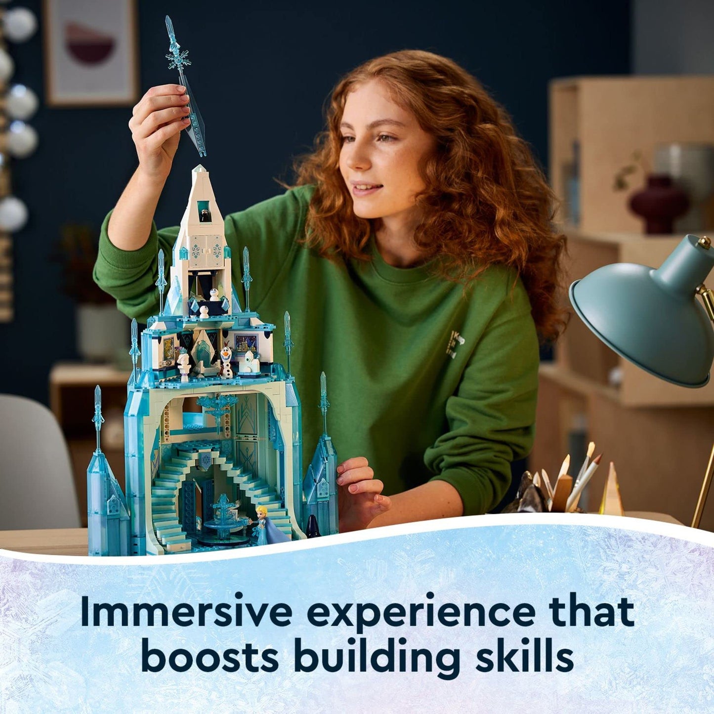 LEGO Disney Princess The Ice Castle Building Toy 43197 Disney Castle Kit to Build, Disney Gift Idea, Castle Toy for Kids Age 6+ Years Old with Frozen