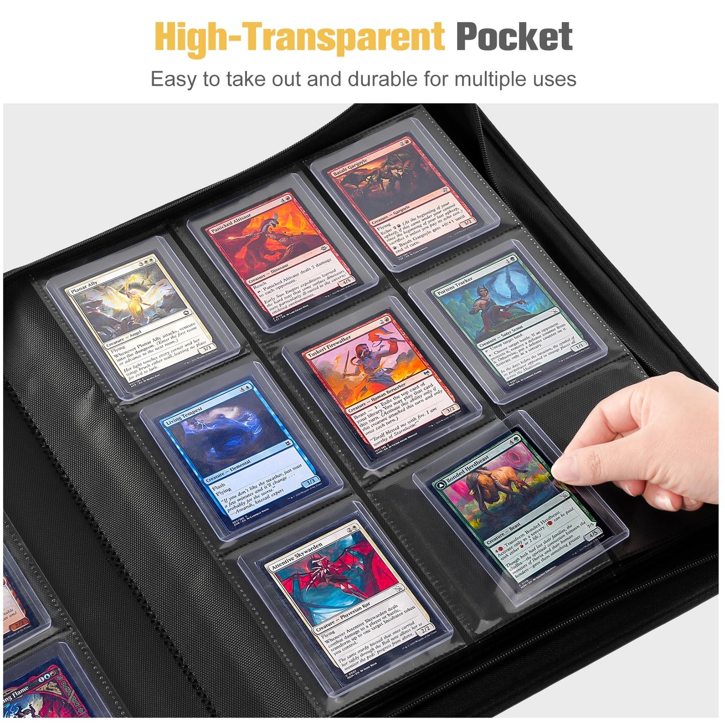 ProCase Top Loader Binder, 9 Pocket Holds 324 Toploaders, Black