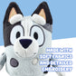 Bluey Muffin & Socks Matching Stuffed Animals Plush Set - 7" & 7.5" Soft Cuddly Plush Doll with Deluxe Fabrics, Perfect for Playtime, Storytime