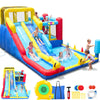 Inflatable Water Slide Bounce House, Upgrade 10-in-1 Water Slide Park with Water Gun/Spalish Pool/Jumping Area, Max Total Load Capacity 400 Lbs,