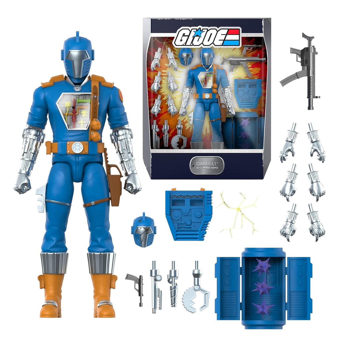 Super7 ULTIMATES! G.I. Joe Cobra B.A.T. (Comic) - 7" G.I. Joe Action Figure with Accessories Classic Cartoon Collectibles and Retro Toys