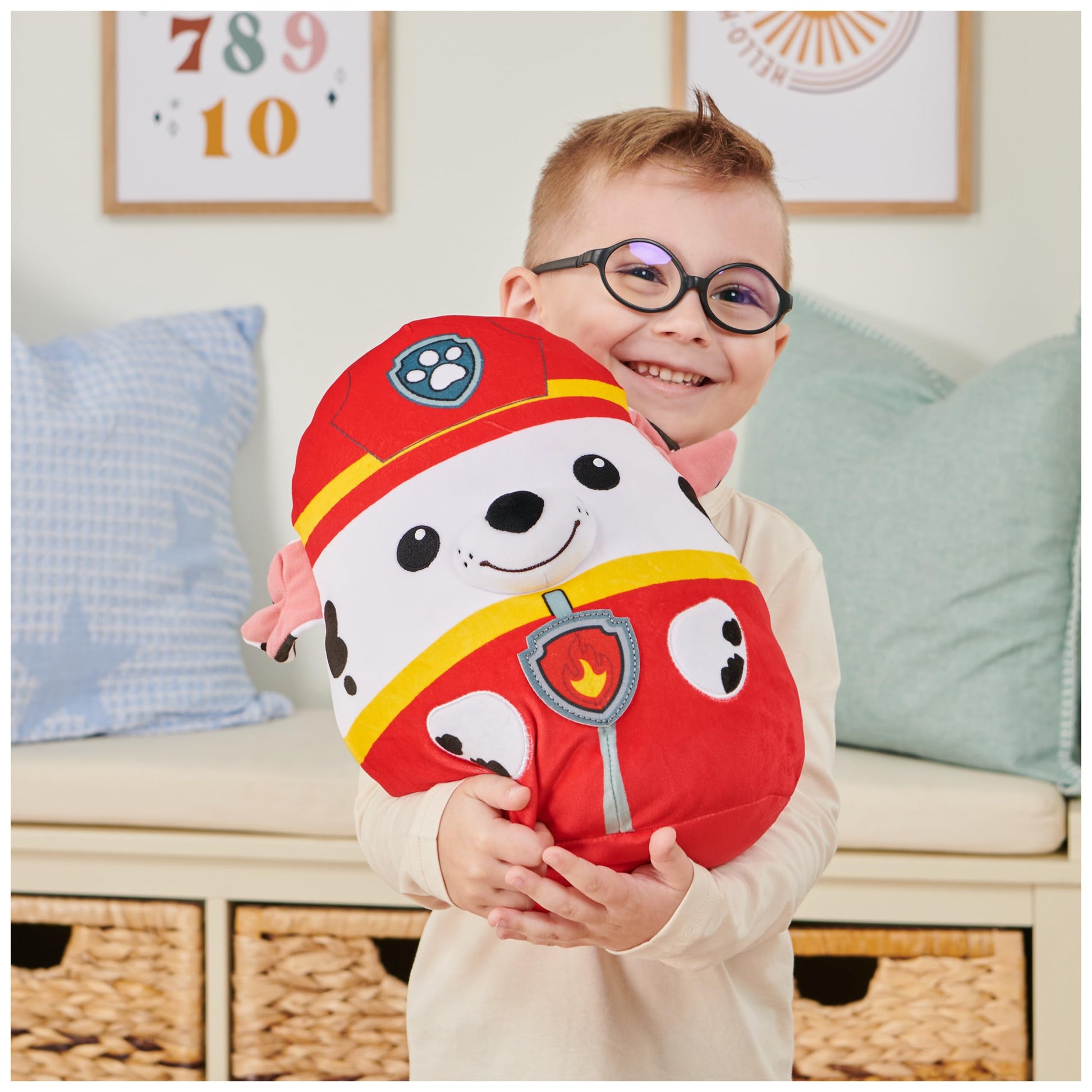PAW Patrol Marshall Squish Plush, Official Toy from The Hit Cartoon, Squishy Stuffed Animal for Ages 1 and Up, 12”