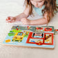 Melissa & Doug Around The Fire Station Sound Puzzle - Wooden Peg Puzzle (8 pcs)